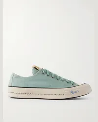 Visvim Sneakers in tela con finiture in pelle Skagway Verde