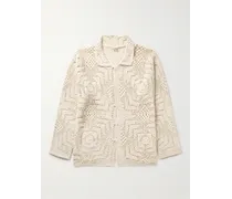 Camicia in cotone crochet