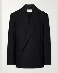 Christophe Lemaire Blazer doppiopetto in misto cashmere Nero