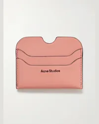 Acne Studios Portacarte in pelle con logo Elmas Rosa