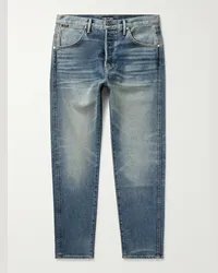 Tom Ford Jeans slim-fit in denim cimosato lavato in capo Blu