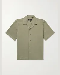 Rag & Bone Camicia in garza di cotone con colletto aperto Avery Resort Verde