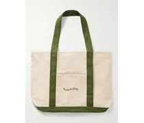 Tote bag in tela di cotone con logo ricamato Wordmark