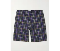 MR P. Checked Cotton-Poplin Golf Shorts Viola