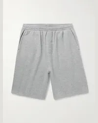 The Elder Statesman Shorts sportivi a gamba larga in jersey di misto cotone e cashmere Daily Grigio