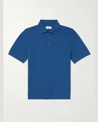 MR P. Polo slim-fit in cotone piqué Blu