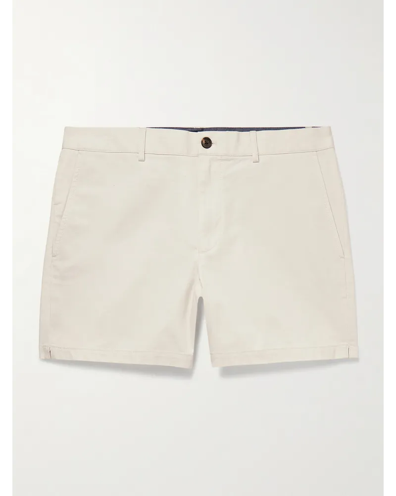 Club Monaco Shorts a gamba dritta in twill di misto cotone Jax Neutri