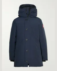 Canada Goose Piumino stile parka in shell ARCTIC TECH® con cappuccio e applicazioni Chateau Blu