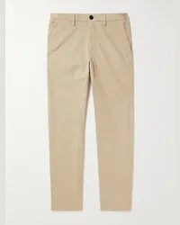 MR P. Pantaloni chino a gamba dritta in twill di misto cotone Marrone