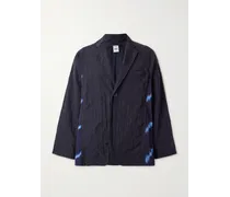 Blue Blue Japan Blazer in nylon con inserti tie-dye Blu