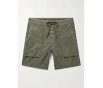 Shorts a gamba dritta in cotone ripstop con coulisse