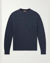 Loro Piana Pullover in cashmere a nido d’ape Blu