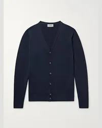 John Smedley Cardigan in lana merino Petworth Blu