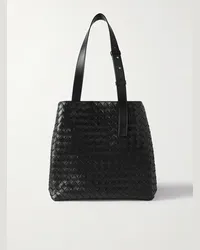 Bottega Veneta Tote bag in pelle con motivo Intrecciato Avenue B Nero