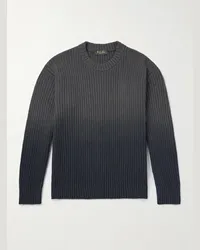 Loro Piana Pullover in cashmere a coste dégradé Yugen Grigio