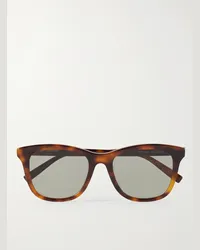 Saint Laurent Occhiali da sole in acetato tartarugato con montatura D-frame Tartarugato