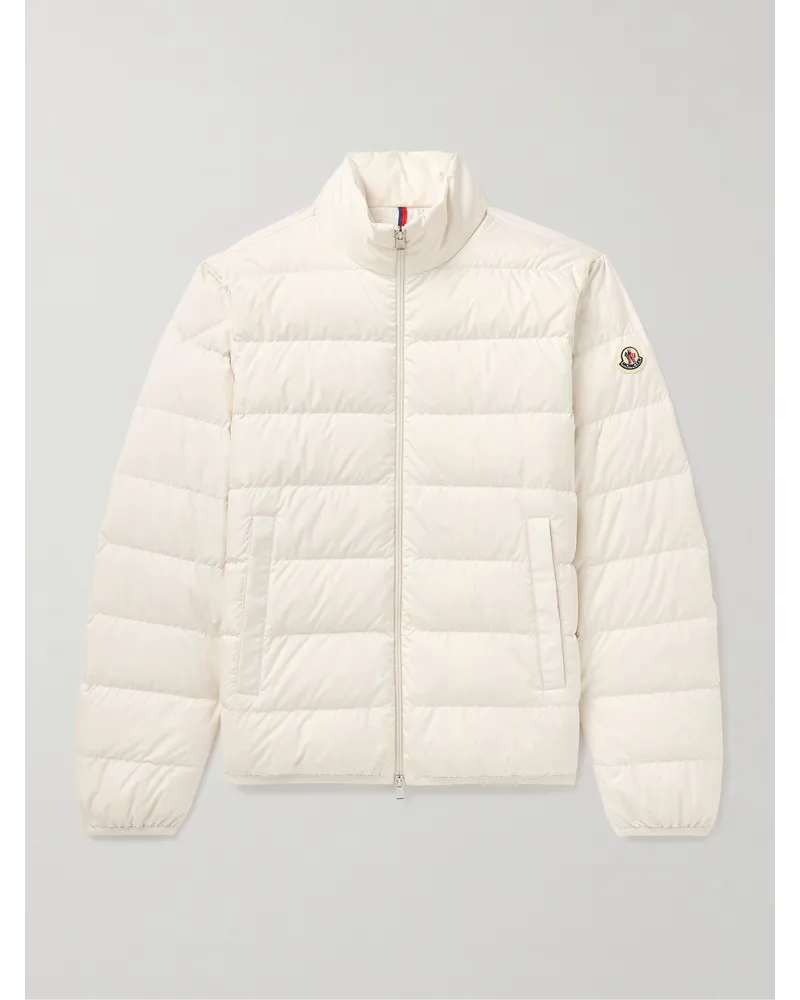 Moncler Piumino trapuntato in shell con logo applicato Baudinet Neutri