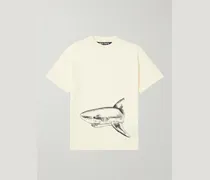 T-shirt in jersey di cotone con logo stampato Broken Shark