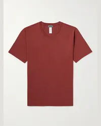 Hanro T-shirt in jersey di cotone Living Rosso