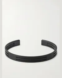 Le Gramme Bracciale rigido in titanio riciclato 8g Punched Ribbon Nero