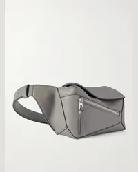 Loewe Marsupio mini in pelle Puzzle Edge Grigio