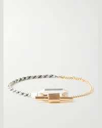 Bottega Veneta Bracciale in argento sterling e metallo placcato oro Oro