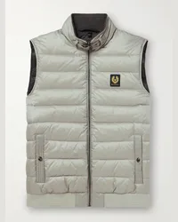 Belstaff Piumino smanicato in shell con logo applicato Circuit Grigio