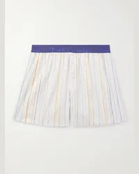 Paul Smith Boxer in cotone a righe Bianco