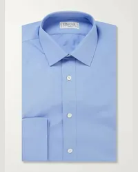 Charvet Camicia in cotone celeste Blu