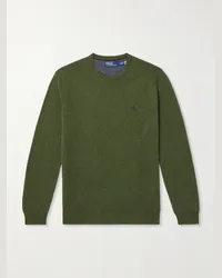 Ralph Lauren Pullover in lana con logo ricamato Verde