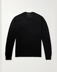 Incotex Pullover in misto cashmere e seta Zanone Nero