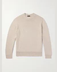 Ermenegildo Zegna Pullover in misto cotone biologico e seta Neutri