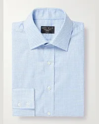 Emma Willis Camicia slim-fit in cotone Oxford a quadri Blu