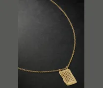 Palma Tag Gold Diamond Pendant Necklace