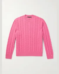 Acne Studios Pullover in maglia a trecce Kelviro Rosa