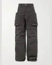 Rick Owens Pantaloni cargo a gamba larga in drill di cotone Stefan Grigio