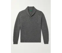 Pullover slim-fit in lana con collo a scialle Zanone
