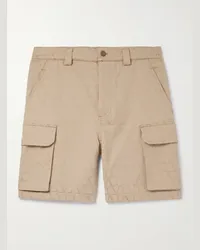 Valentino Garavani Shorts cargo a gamba dritta in misto cotone con logo jacquard Toile Iconographe Neutri