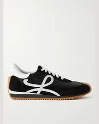 Loewe Sneakers in pelle scamosciata e nylon con finiture in pelle Flow Runner Nero