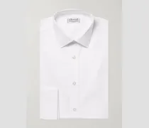 Camicia slim-fit in cotone royal Oxford bianco