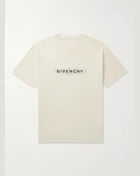 Givenchy T-shirt in jersey di cotone con logo Tarot Story Neutri