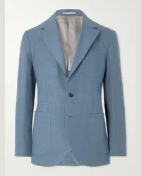 Brunello Cucinelli Giacca in lino Blu