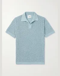 NN 07 Polo in misto cotone punto a giorno Ryan 6632 Blu