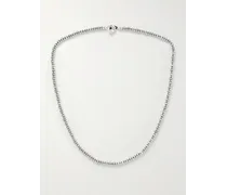 Collana in argento con perline di ematite