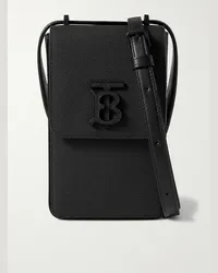 Burberry Custodia per smartphone in pelle pieno fiore Nero