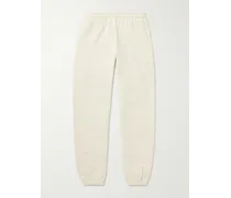 Pantaloni sportivi a gamba affusolata in jersey di cotone con logo ricamato Wordmark