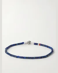 Miansai Bracciale rodiato con pietre Zane Blu