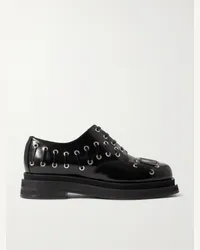 Simone Rocha Brogue in pelle lucida con occhielli Nero