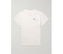 T-shirt in jersey di cotone pettinato tinta in capo con logo Company