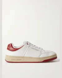 Saint Laurent Sneakers in pelle traforata SL/61 Rosso